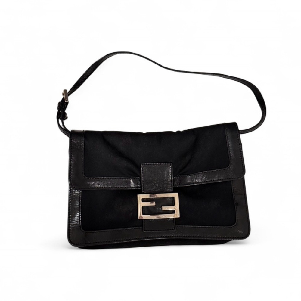 Black Fendi Baguette Shoulder Bag